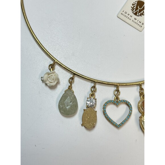 John Wind 7 Dangle Charm Choker Necklace New Rare - Picture 3 of 8